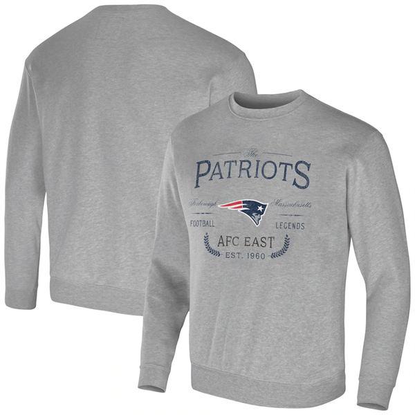 Men's New England Patriots Gray Darius Rucker Collection Pullover Sweatshirt Men's New England Patriots Gray Darius Rucker Collection Pullover Sweatshirt